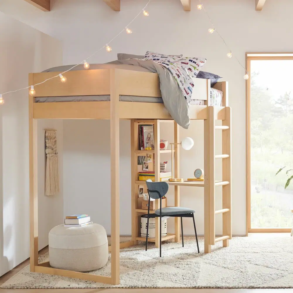small room loft bed ideas for low ceiling